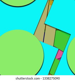 Flat material design - Creative vector trend seamless.