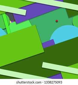 Flat material design - Creative vector trend seamless.