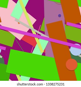 Flat material design - Creative vector trend seamless.