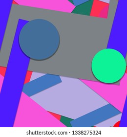 Flat material design - Creative vector trend seamless.