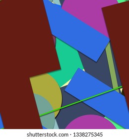 Flat material design - Creative vector trend seamless.