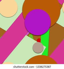 Flat material design - Creative vector trend seamless.