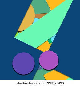 Flat material design - Creative vector trend seamless.