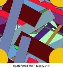 Flat material design - Creative vector trend seamless.