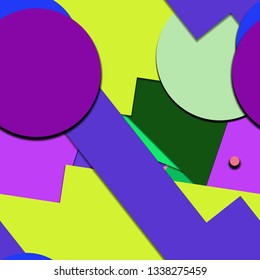Flat material design - Creative vector trend seamless.