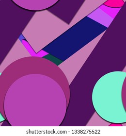 Flat material design - Creative vector trend seamless.