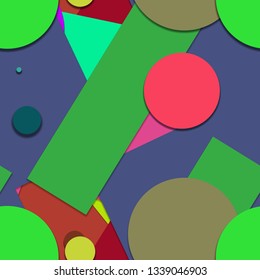 Flat material design - Creative vector trend seamless.