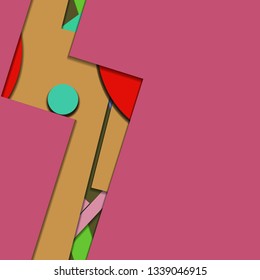 Flat material design - Creative vector trend seamless.