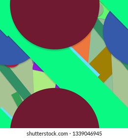 Flat material design - Creative vector trend seamless.
