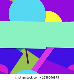 Flat material design - Creative vector trend seamless.