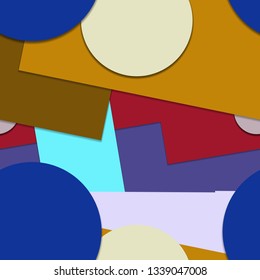 Flat material design - Creative vector trend seamless.