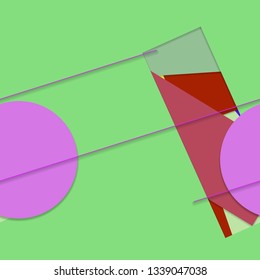 Flat material design - Creative vector trend seamless.