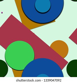 Flat material design - Creative vector trend seamless.