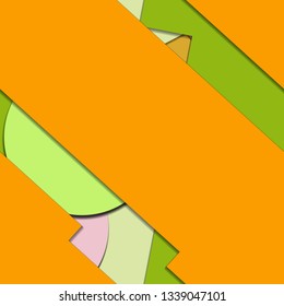 Flat material design - Creative vector trend seamless.