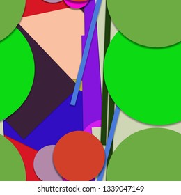 Flat material design - Creative vector trend seamless.