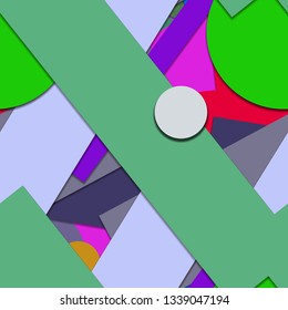 Flat material design - Creative vector trend seamless.