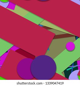 Flat material design - Creative vector trend seamless.