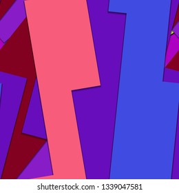 Flat material design - Creative vector trend seamless.