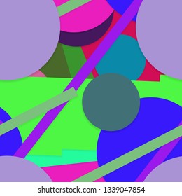 Flat material design - Creative vector trend seamless.