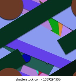 Flat material design - Creative vector trend seamless.