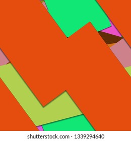 Flat material design - Creative vector trend seamless.