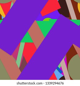 Flat material design - Creative vector trend seamless.