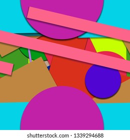 Flat material design - Creative vector trend seamless.