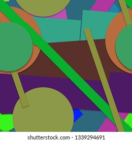 Flat material design - Creative vector trend seamless.