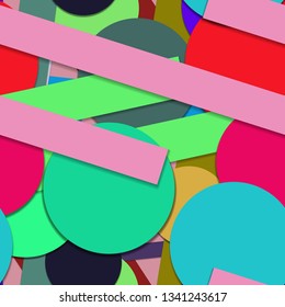 Flat material design - Creative vector trend seamless.