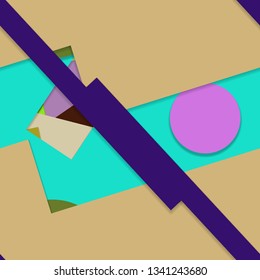 Flat material design - Creative vector trend seamless.