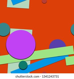 Flat material design - Creative vector trend seamless.