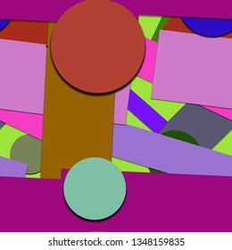Flat material design - Creative vector trend seamless.