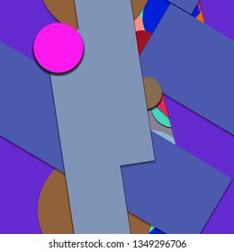 Flat material design - Creative vector trend seamless.