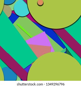 Flat material design - Creative vector trend seamless.