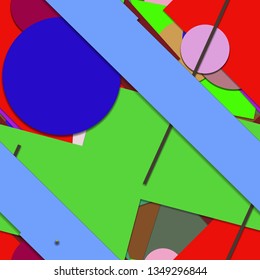 Flat material design - Creative vector trend seamless.