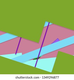 Flat material design - Creative vector trend seamless.