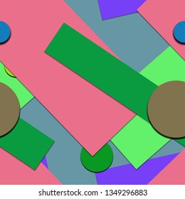 Flat material design - Creative vector trend seamless.