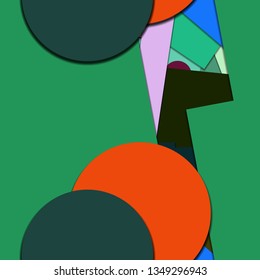 Flat material design - Creative vector trend seamless.