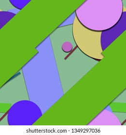 Flat material design - Creative vector trend seamless.