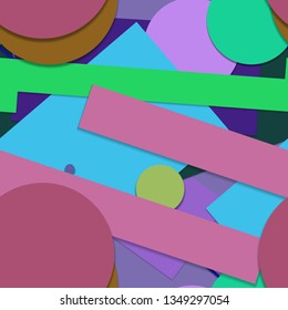 Flat material design - Creative vector trend seamless.