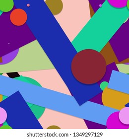 Flat material design - Creative vector trend seamless.
