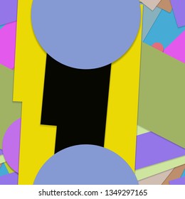 Flat material design - Creative vector trend seamless.