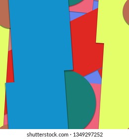 Flat material design - Creative vector trend seamless.