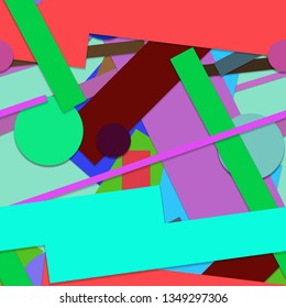 Flat material design - Creative vector trend seamless.