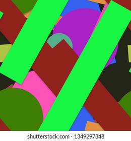 Flat material design - Creative vector trend seamless.