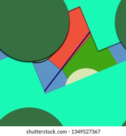 Flat material design - Creative vector trend seamless.
