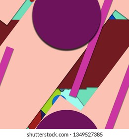 Flat material design - Creative vector trend seamless.