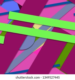 Flat material design - Creative vector trend seamless.