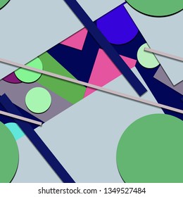 Flat material design - Creative vector trend seamless.