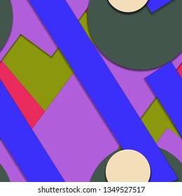 Flat material design - Creative vector trend seamless.